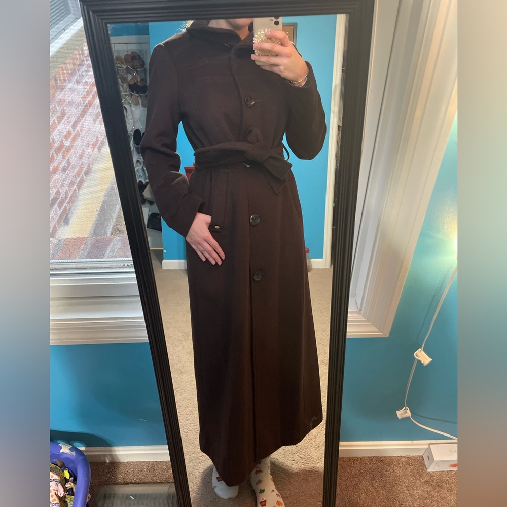 Ellen Tracy Brown Trench Coat